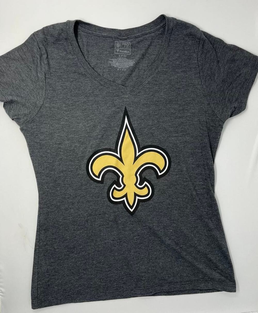 NFL Pro Line Fanatics New Orleans Saints Fleur de Lis Womans cut Tshirt PreOwned